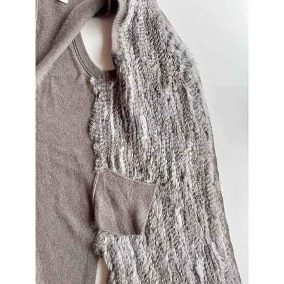 THE CASHMERE PROJECT Rabbit Fur 100% Cashmere Knit Long Vest Cardigan, Size L - Picture 12 of 15
